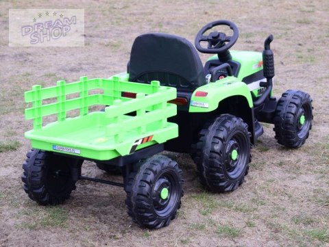 SUPER TRAKTOR FAST NA AKUMULATOR Z PRZYCZEPĄ, MIĘKKIE KOŁA, MIĘKKIE SIEDZENIE, PILOT/JC005