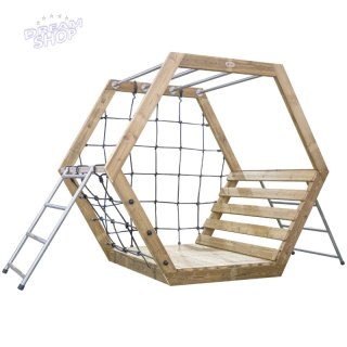 Classic World Edu Drewniany Zestaw Wspinaczkowy Heksagenalny Plac Zabaw