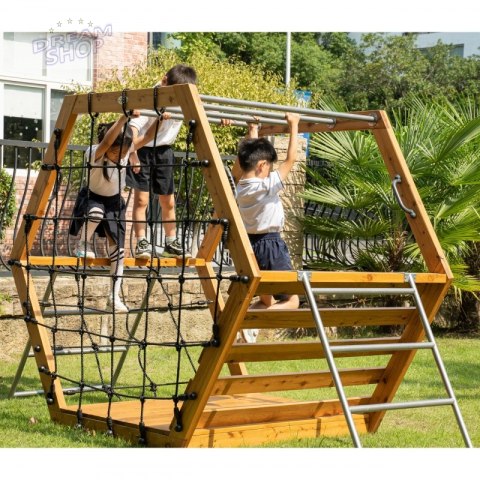 Classic World Edu Drewniany Zestaw Wspinaczkowy Heksagenalny Plac Zabaw Classic World Edu Drewniany Zestaw Wspinaczkowy Heksagenalny Plac Zabaw