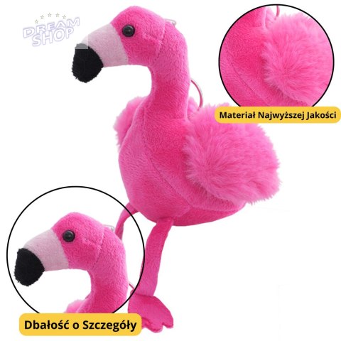 Flaming Pluszowy Brelok Puszysty Ozdoba Różowy 12cm Flaming Pluszowy Brelok Puszysty Ozdoba Różowy 12cm