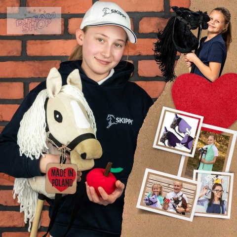 Hobby Horse Skippi A3 - Almond - Ecru - Jasny beż - kantar i wodze Hobby Horse Skippi A3 - Almond - Ecru - Jasny beż - kantar i wodze