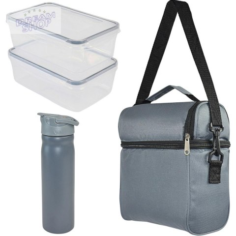 LUNCHBOX TORBA TERMICZNA Z BUTELKĄ REDCLIFFS SZARY