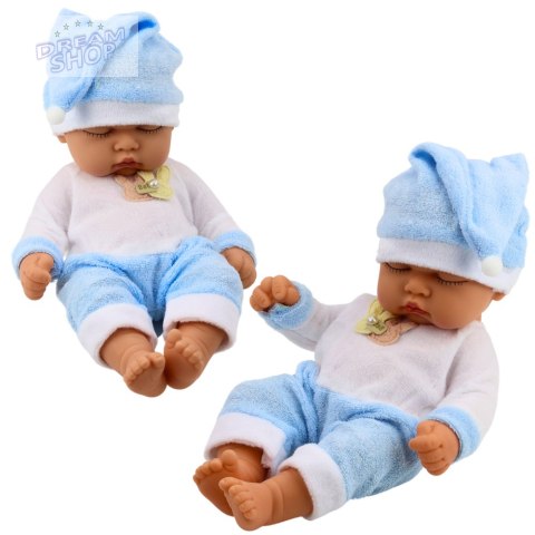 Lalka Śpiący Bobas W Niebieskiej Piżamce Czapeczka z Pomponem Lalka Śpiący Bobas W Niebieskiej Piżamce Czapeczka z Pomponem