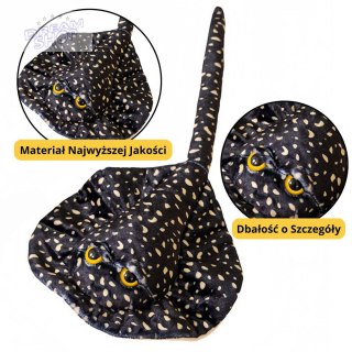 Maskotka Pluszowa Płaszczka Przytulanka Czarna W Kropki 50cm
