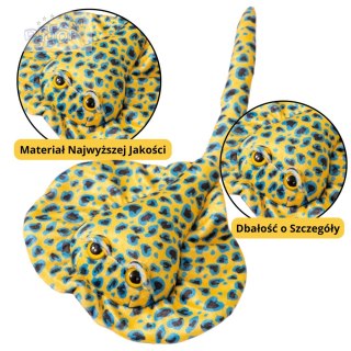 Maskotka Pluszowa Płaszczka Przytulanka Żółta W Kropki 50cm