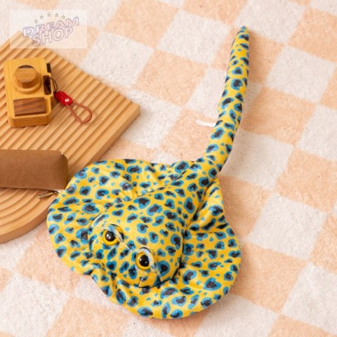 Maskotka Pluszowa Płaszczka Przytulanka Żółta W Kropki 50cm Maskotka Pluszowa Płaszczka Przytulanka Żółta W Kropki 50cm