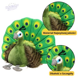 Maskotka Pluszowa Przytulanka Elegancki Paw Zielony 30cm
