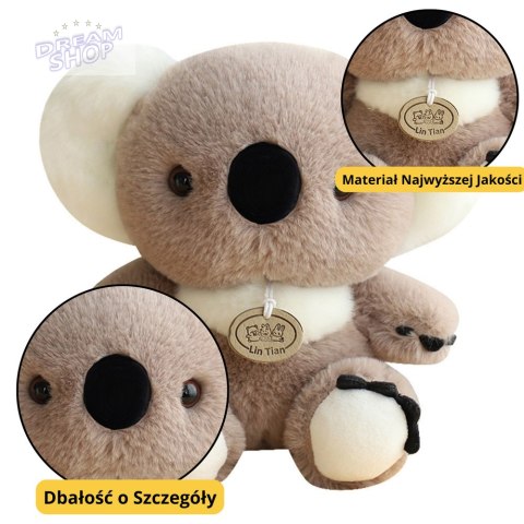 Maskotka Pluszowa Przytulanka Miś Koala Szary 23cm