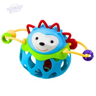 Miękka Piłka Jeż Kulka Z Grzechotką Zabawka Sensoryczna Niebieska