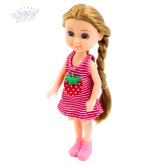 Mini Lalka Z Akcesoriami Wózek Kotki Zestaw Laleczka Różowa