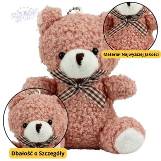 Miś Pluszowy Brelok Zawieszka Ozdoba Różowy 8cm