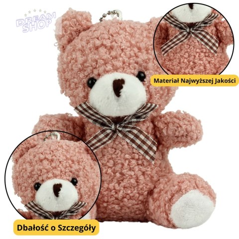Miś Pluszowy Brelok Zawieszka Ozdoba Różowy 8cm Miś Pluszowy Brelok Zawieszka Ozdoba Różowy 8cm