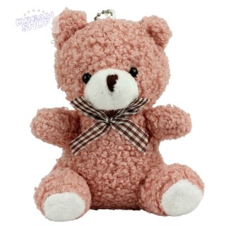 Miś Pluszowy Brelok Zawieszka Ozdoba Różowy 8cm