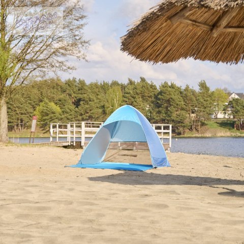 Namiot plażowy ogrodowy samorozkładający niebieski