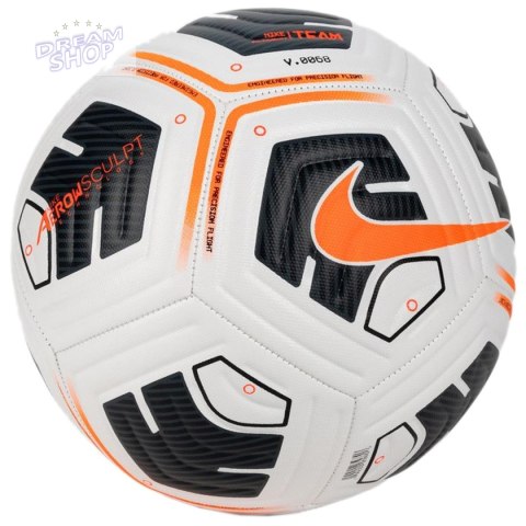 PIŁKA NOŻNA NIKE ACADEMY WHITE/BLACK/TOTAL ORANGE R.4