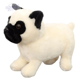Pluszowa Maskotka Przytulanka Pies Mops Biały 19cm