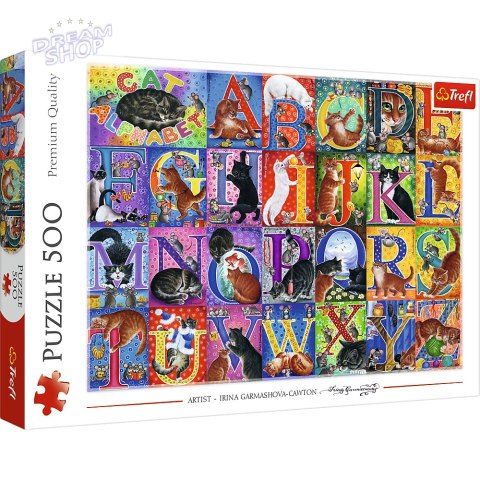 Puzzle - 500 - Koci alfabet Trefl 37527 Puzzle - 500 - Koci alfabet Trefl 37527