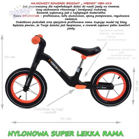 ROWEREK BIEGOWY 12" HIBONO - SKŁADANY, NYLON - SUPER LEKKI, SUPER JAKOŚĆ/HBN013 ROWEREK BIEGOWY 12" HIBONO - SKŁADANY, NYLON - SUPER LEKKI, SUPER JAKOŚĆ/HBN013