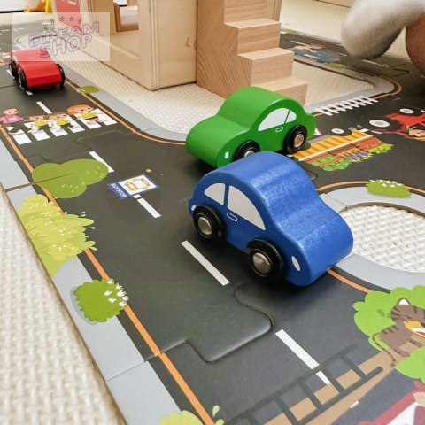 WOOPIE GREEN Droga Puzzle dla Dzieci Autostrada Makieta 21 el. Certyfikat FSC WOOPIE GREEN Droga Puzzle dla Dzieci Autostrada Makieta 21 el. Certyfikat FSC