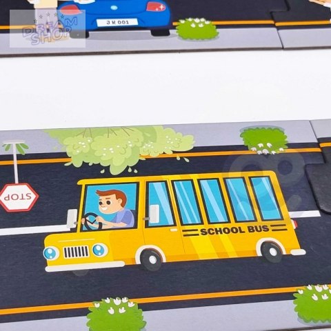 WOOPIE GREEN Droga Puzzle dla Dzieci Autostrada Makieta 21 el. Certyfikat FSC WOOPIE GREEN Droga Puzzle dla Dzieci Autostrada Makieta 21 el. Certyfikat FSC