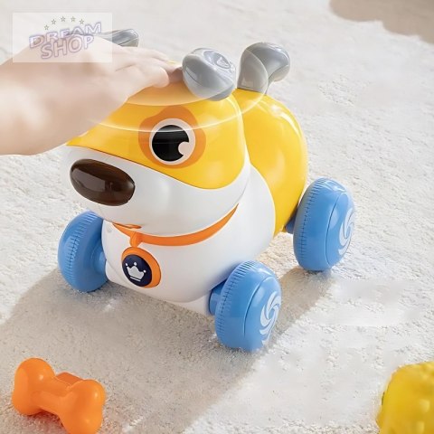 WOOPIE Interaktywny Piesek 2w1 Pchacz Szczekający 360° 6m+