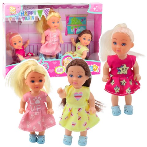 Zestaw 3 Mini Laleczek Przyjęcie Urodzinowe Lalka Urodziny Sukienka 3 Szt. Zestaw 3 Mini Laleczek Przyjęcie Urodzinowe Lalka Urodziny Sukienka 3 Szt.