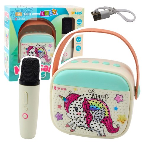 Zestaw Do Karaoke Dla Dzieci Z Jednorożcem Mikrofon Bluetooth Zestaw Do Karaoke Dla Dzieci Z Jednorożcem Mikrofon Bluetooth