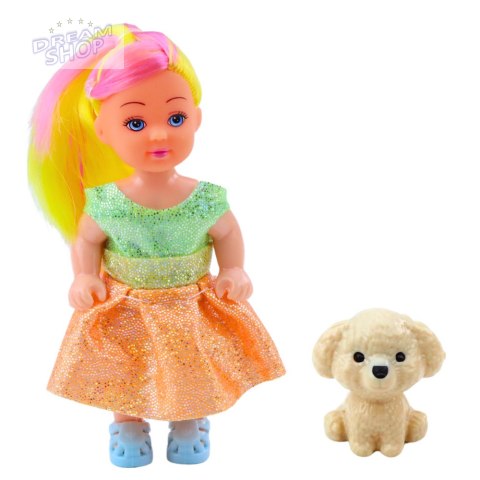 Zestaw Mini Laleczka W Sukience Piesek Lalka Pupil Mix 12cm Zestaw Mini Laleczka W Sukience Piesek Lalka Pupil Mix 12cm