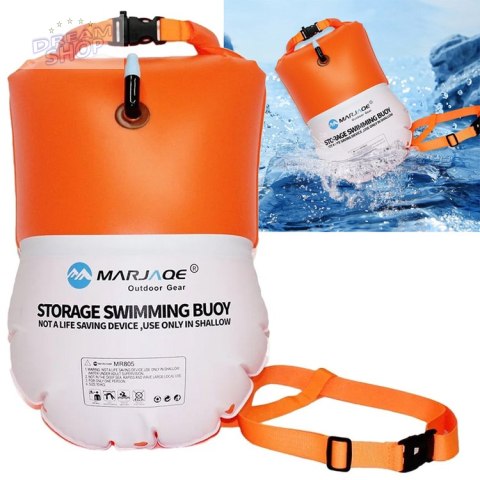 Dmuchana Bojka Asekuracyjna do Pływania Suchy Dry Bag 10L SP0827 Dmuchana Bojka Asekuracyjna do Pływania Suchy Dry Bag 10L SP0827