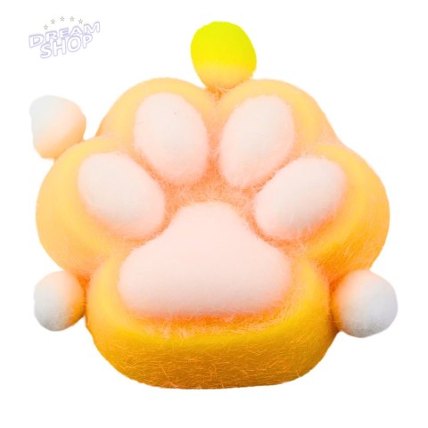 Gniotek Kocia Łapka Zabawka Antystresowa Sensoryczna Sierść Squishy Żółta Gniotek Kocia Łapka Zabawka Antystresowa Sensoryczna Sierść Squishy Żółta