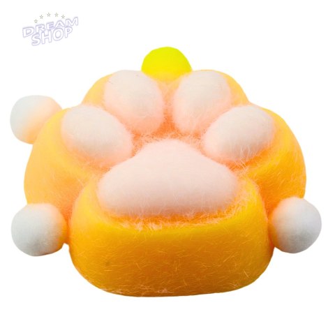 Gniotek Kocia Łapka Zabawka Antystresowa Sensoryczna Sierść Squishy Żółta Gniotek Kocia Łapka Zabawka Antystresowa Sensoryczna Sierść Squishy Żółta