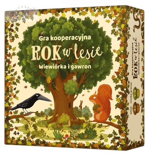 Rok w lesie. Wiewiórka i gawron Rok w lesie. Wiewiórka i gawron