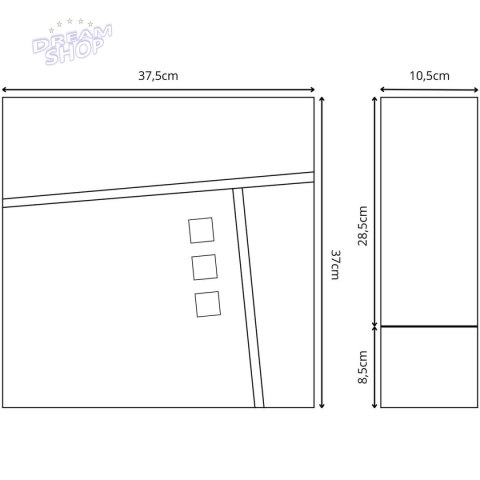 SKRZYNKA NA LISTY 37X37X10.5CM 1067544 SASKA GARDEN SKRZYNKA NA LISTY 37X37X10.5CM 1067544 SASKA GARDEN
