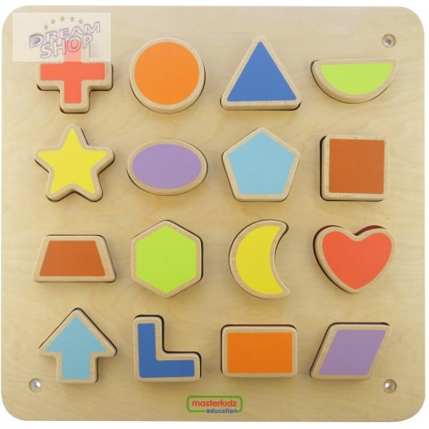 Edukacyjna Tablica Drewniana Magnetyczna Nauka Kształtów Sorter Masterkidz Edukacyjna Tablica Drewniana Magnetyczna Nauka Kształtów Sorter Masterkidz