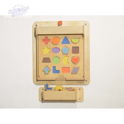 Edukacyjna Tablica Drewniana Magnetyczna Nauka Kształtów Sorter Masterkidz Edukacyjna Tablica Drewniana Magnetyczna Nauka Kształtów Sorter Masterkidz