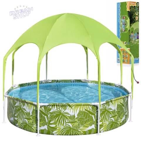 Bestway basen stelażowy 244x51 cm z daszkiem 56432 Bestway basen stelażowy 244x51 cm z daszkiem 56432