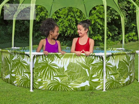 Bestway basen stelażowy 244x51 cm z daszkiem 56432 Bestway basen stelażowy 244x51 cm z daszkiem 56432