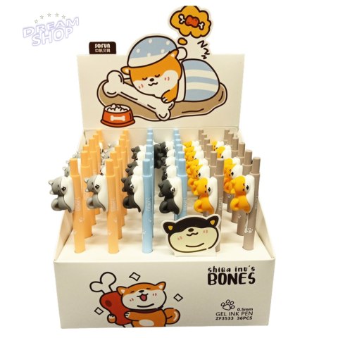 Długopis Z Figurką Pieska Shiba Niebieski Tusz 0.5mm Długopis Z Figurką Pieska Shiba Niebieski Tusz 0.5mm