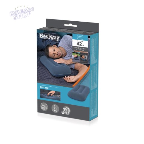 Dmuchana Poduszka Welurowa Niebieska 42 cm Bestway 67121 Dmuchana Poduszka Welurowa Niebieska 42 cm Bestway 67121