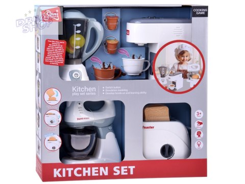 Duży zestaw małe AGD do zabawy mikser toster blender ekspres ZA5577 Duży zestaw małe AGD do zabawy mikser toster blender ekspres ZA5577