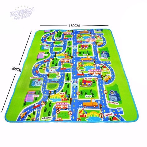 Mata edukacyjna piankowa składana ulica 200 x 160 cm Mata edukacyjna piankowa składana ulica 200 x 160 cm