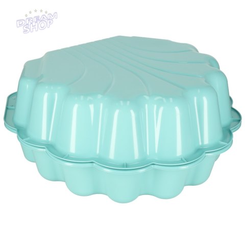 Piaskownica zamykana basen Muszelka Twins podwójna 2w1 160x87,5x19,5cm miętowa Piaskownica zamykana basen Muszelka Twins podwójna 2w1 160x87,5x19,5cm miętowa