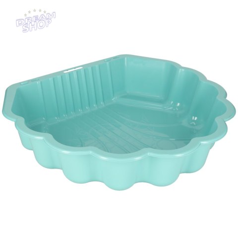 Piaskownica zamykana basen Muszelka Twins podwójna 2w1 160x87,5x19,5cm miętowa Piaskownica zamykana basen Muszelka Twins podwójna 2w1 160x87,5x19,5cm miętowa