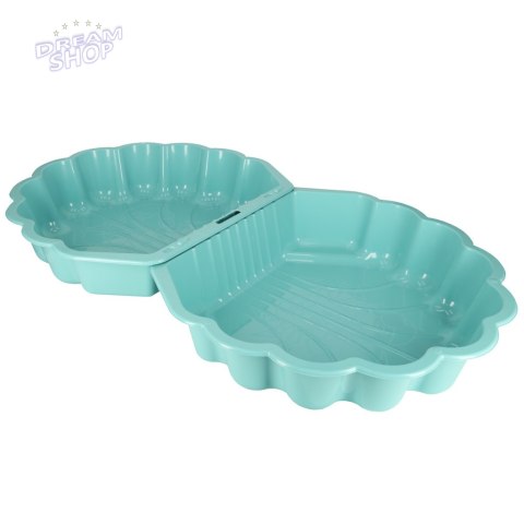 Piaskownica zamykana basen Muszelka Twins podwójna 2w1 160x87,5x19,5cm miętowa Piaskownica zamykana basen Muszelka Twins podwójna 2w1 160x87,5x19,5cm miętowa