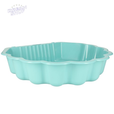 Piaskownica zamykana basen Muszelka Twins podwójna 2w1 160x87,5x19,5cm miętowa Piaskownica zamykana basen Muszelka Twins podwójna 2w1 160x87,5x19,5cm miętowa