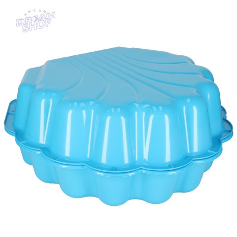 Piaskownica zamykana basen Muszelka Twins podwójna 2w1 160x87,5x19,5cm niebieska Piaskownica zamykana basen Muszelka Twins podwójna 2w1 160x87,5x19,5cm niebieska