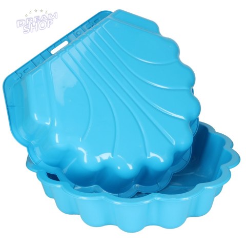 Piaskownica zamykana basen Muszelka Twins podwójna 2w1 160x87,5x19,5cm niebieska Piaskownica zamykana basen Muszelka Twins podwójna 2w1 160x87,5x19,5cm niebieska