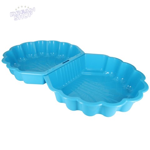 Piaskownica zamykana basen Muszelka Twins podwójna 2w1 160x87,5x19,5cm niebieska Piaskownica zamykana basen Muszelka Twins podwójna 2w1 160x87,5x19,5cm niebieska