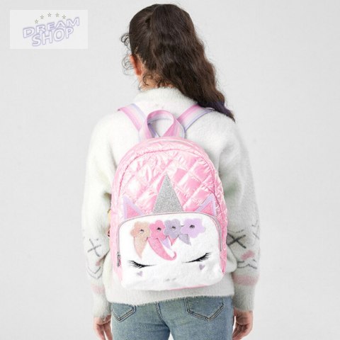 Plecak Dziecięcy Szkolny Pikowany Jednorożec Różowy 32cm Plecak Dziecięcy Szkolny Pikowany Jednorożec Różowy 32cm