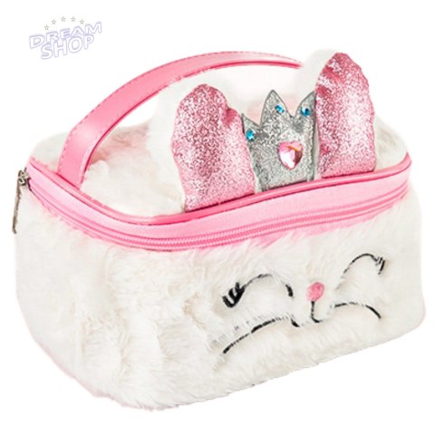 Pluszowa Kosmetyczka Dziecięca Króliczek Brokat Biała 20cm Pluszowa Kosmetyczka Dziecięca Króliczek Brokat Biała 20cm